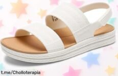 Sandalias planas DREAM PAIRS con correa elástica a un precio loco, ¡ligereza y estilo en cada paso! No dejes pasar este chollazo; tu comodidad te lo agradecerá.