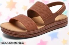 Sandalias planas Dream Pairs con correa elástica a precio loco, ¡lleva tus días cómodos y frescos! No te pierdas este chollo que no se repite.