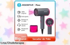 Secador de pelo iónico compacto y ligero que seca en un abrir y cerrar de ojos, ¡no te lo pierdas porque está a un precio regalado por tiempo limitado!