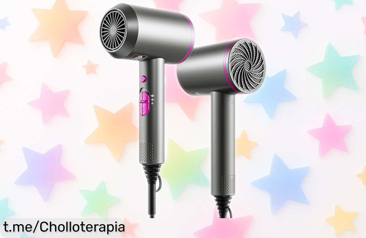 Secador de pelo potente con tecnología iónica y botón de aire frío, ¡ofertón imperdible para cuidar tu melena a un precio loco! ¡Consíguelo antes que se agote!