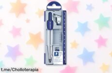 Set compás escolar Staedtler Noris 550: ideal para trazar círculos gigantes a un precio que está tirado, ¡no dejes pasar esta oferta que te hará sonreír!