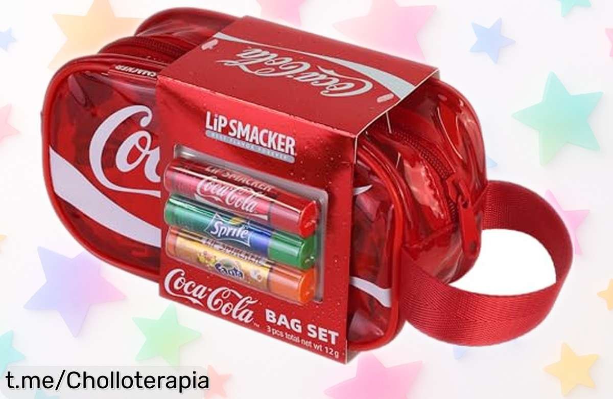 Set de 3 bálsamos labiales Lip Smacker con sabor CocaCola a un precio increíble, para que los peques mantengan sus labios suaves y frescos. ¡Llévalos ya antes de que vuelen!