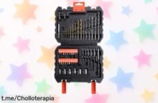 Set de 50 piezas Black+Decker para taladrar y atornillar: ¡No te pierdas este chollazo con brocas de titanio! Con todo a mano, cada proyecto será pan comido.