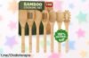 Set de 7 utensilios de cocina de madera de bambú súper resistentes a un precio loco que dejará huella en tu cocina y hará feliz a cualquier amante del buen comer. ¡Hazte con ellos ya!