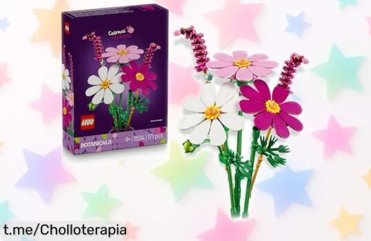 Set de flores artificiales LEGO Botanicals con 3 ramos, ideal para decorar y crear; ¡aprovecha el precio loco que te hará flipar y regala creatividad!