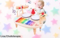 Set de instrumentos musicales infantiles LZDMY en madera: ¡ofertón a precio de risa para que los peques aprendan y se diviertan mientras mejoran su coordinación!