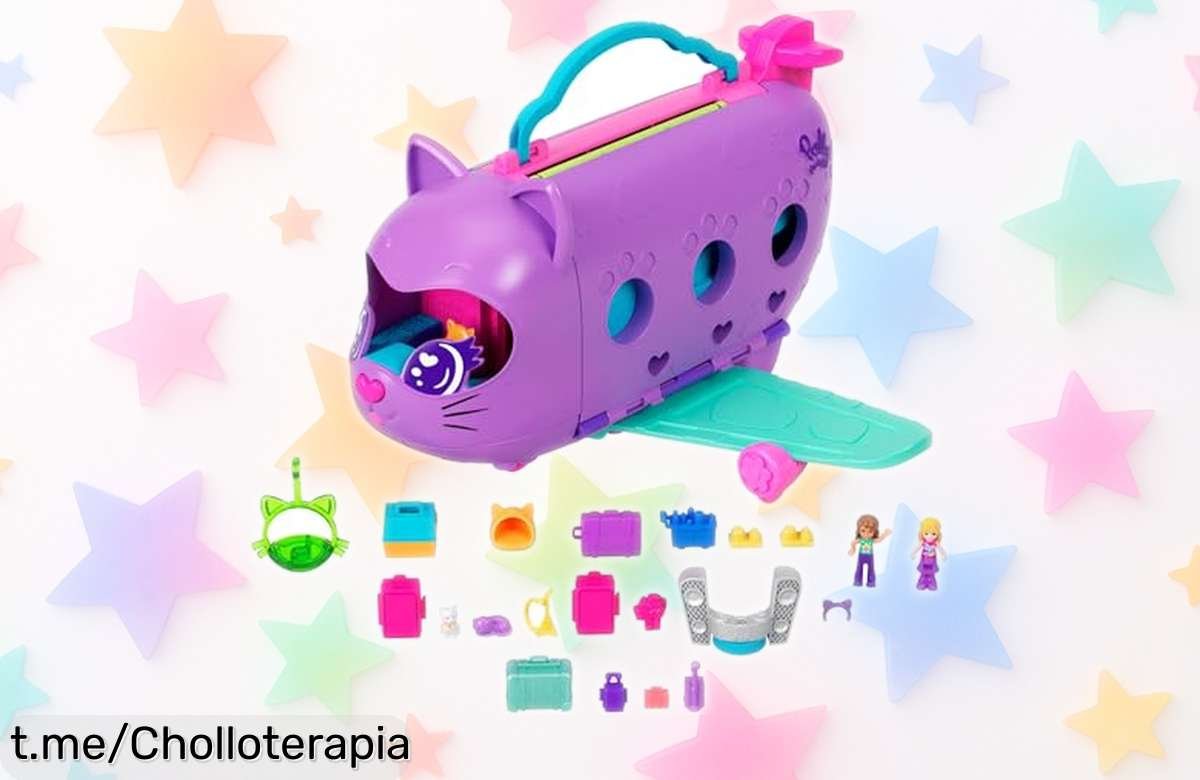 Set de juego Polly Pocket Adventures en Rio Kitty Airways, un mundo de historias voladoras a precio loco que tus peques no querrán dejar escapar. ¡Aprovecha este super chollo ya!