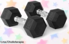 Set de mancuernas hexagonales Amazon Basics, ¡un ofertón para entrenar en casa! Potencia tu fuerza con este chollo que no puedes dejar escapar y empieza a quemar ese extra de energía.