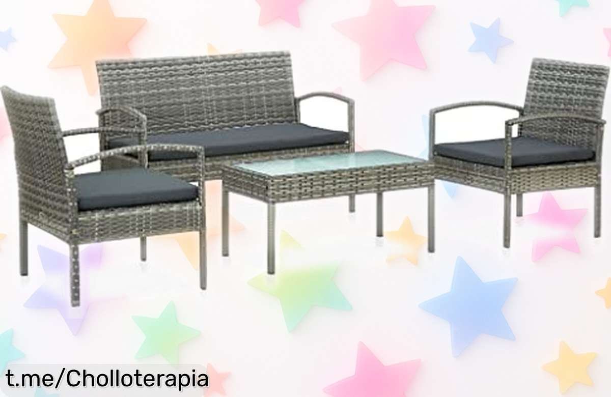 Set de muebles de jardín vidaXL con cojines, el ofertón que le dará un toque chulo a tu terraza. ¡No te lo pierdas, esta oportunidad es única y se va volando!
