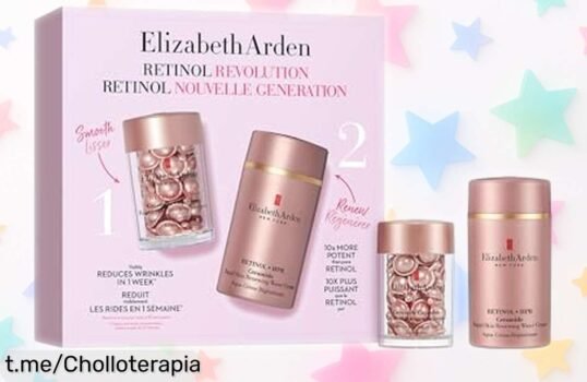 Set de skincare Elizabeth Arden con retinol, un super chollo que reduce arrugas y deja tu piel suave desde el primer día. ¡No te lo pierdas, cuida tu rostro hoy!