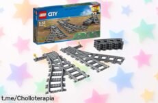 Set de vías curvas y desvíos LEGO City 60238, ¡ofertón que no puedes dejar pasar para que los peques creen mil aventuras sobre raíles a un precio loco!