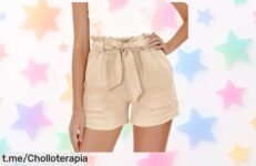 Shorts de alta cintura para mujer de NLAND, frescos y con bolsillos; ¡chollazo imperdible a un precio rebajado que no podrás dejar escapar!