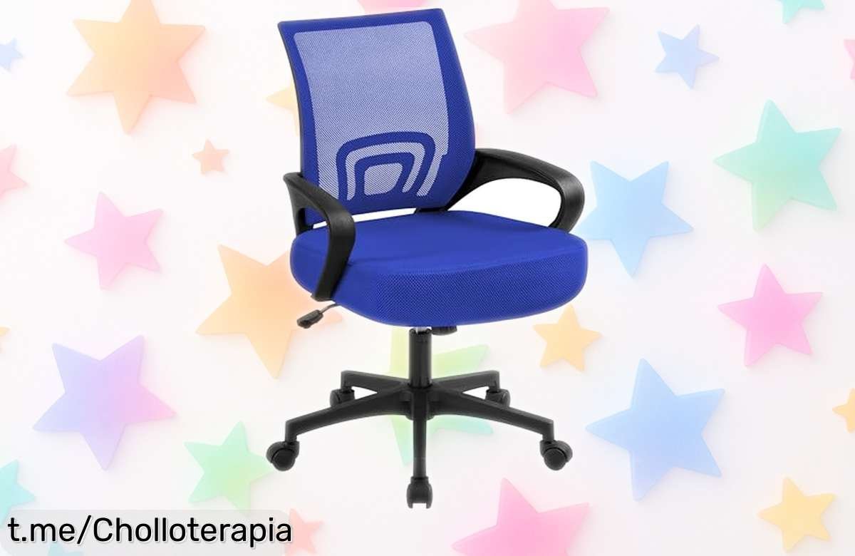Silla de escritorio Yaheetech con respaldo transpirable y ajuste lumbar, ¡descuento brutal para que trabajes cómodo en casa o la oficina! No dejes pasar esta oportunidad única.