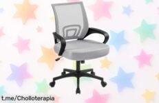 Silla de escritorio Yaheetech con soporte lumbar y respaldo transpirable, un ofertón ideal para estudiar o trabajar cómodamente ¡No dejes pasar esta oportunidad única!