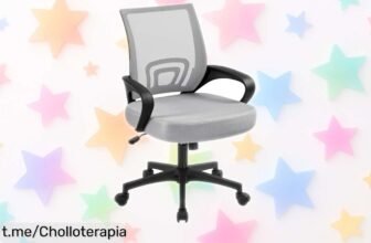 Silla de escritorio Yaheetech con soporte lumbar y respaldo transpirable, un ofertón ideal para estudiar o trabajar cómodamente ¡No dejes pasar esta oportunidad única!