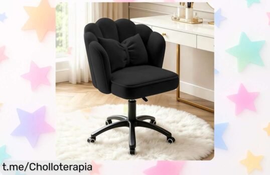 Silla de escritorio acolchada HDHNBA Vanity, oferta agresiva para un rincón moderno: ¡diseño elegante y calidad que enamoran, no te lo puedes perder!