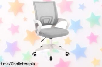 Silla de escritorio ergonómica Duehome Nika: respaldo transpirable, ruedas 360° y altura ajustable a un precio increíble. ¡Transforma tu rincón de trabajo antes que se agote!