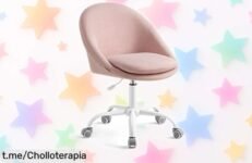 Silla de oficina giratoria SONGMICS ideal para tu rincón de estudio, un ofertón que transformará tu espacio y potenciará tu productividad ¡No te lo pierdas!