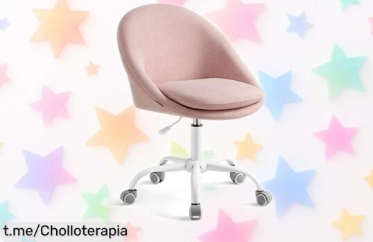 Silla de oficina giratoria SONGMICS ideal para tu rincón de estudio, un ofertón que transformará tu espacio y potenciará tu productividad ¡No te lo pierdas!