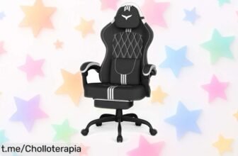 Silla gaming Ferghana con masaje lumbar y reposapiés, ahora a un precio de ganga que te hará disfrutar mientras juegas o trabajas sin sentir el agotamiento. ¡Date prisa!