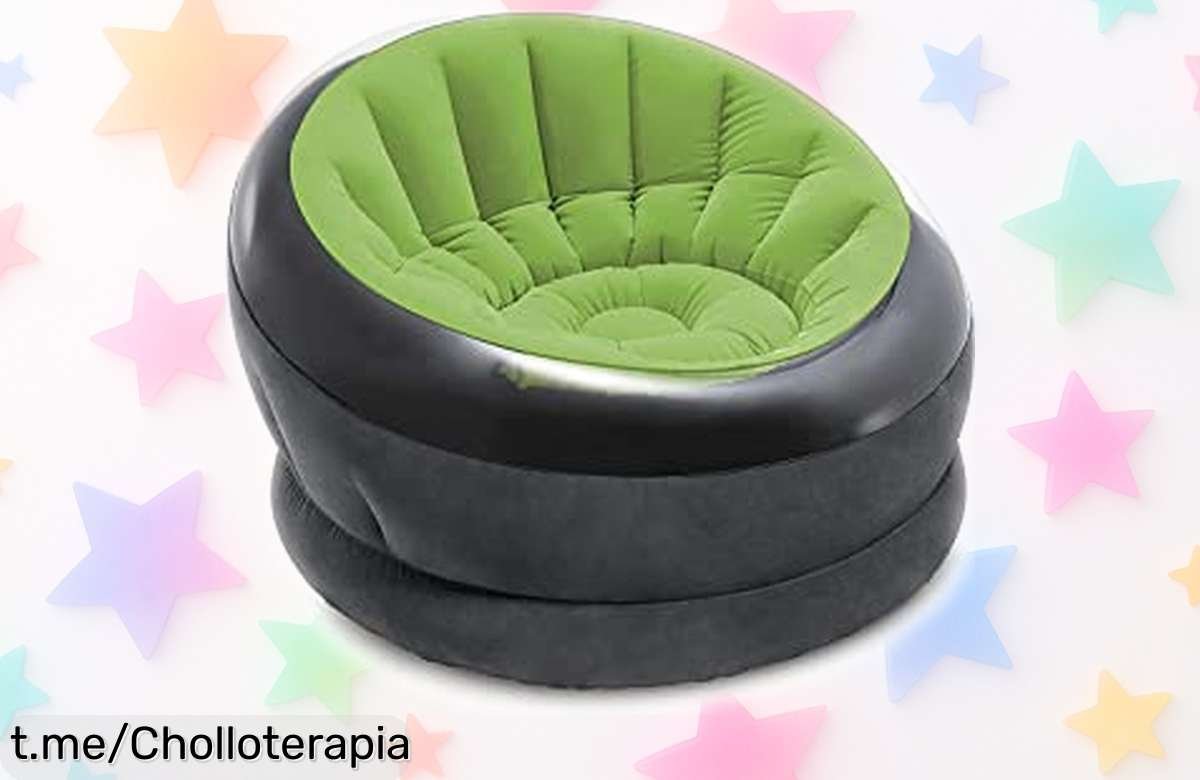 Sillón hinchable Empire de Intex: Dale color a tu hogar con este super chollo, fácil de mover y perfecto para cualquier rincón. ¡No te quedes sin el tuyo ya!