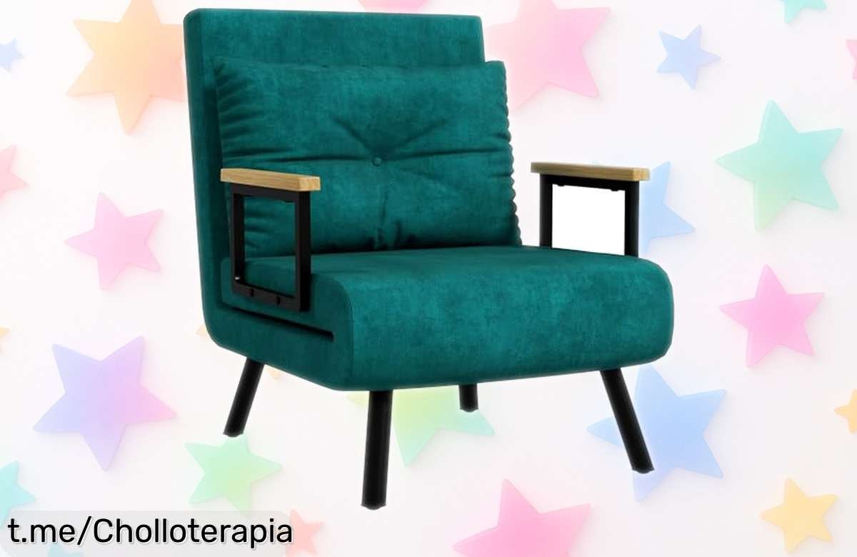 Sofá cama HOMCOM de 1 plaza que se transforma en sillón o asiento fácil, perfecto para alegrar tu hogar. ¡Aprovecha este ofertón antes de que desaparezca!