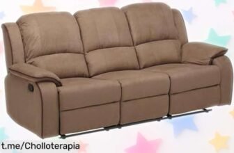 Sofá relax de 3 plazas Hernani en microfibra topo: un ofertón que se mueve contigo y llega rápido a casa, ¡no dejes escapar este precio loco y siéntete como en las nubes!