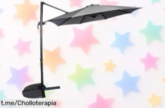 Sombrilla GarveeHome Roma de 300 cm: Sombra donde quieras con un poste que gira, ¡descubre este ofertón a precio tirado y disfruta del verano sin preocupaciones!