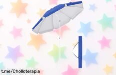Sombrilla de playa Palawano con anclaje y UPF50+: ¡agotándose rápido! Llévate la sombra perfecta por un precio rebajado y disfruta del sol sin preocupaciones.