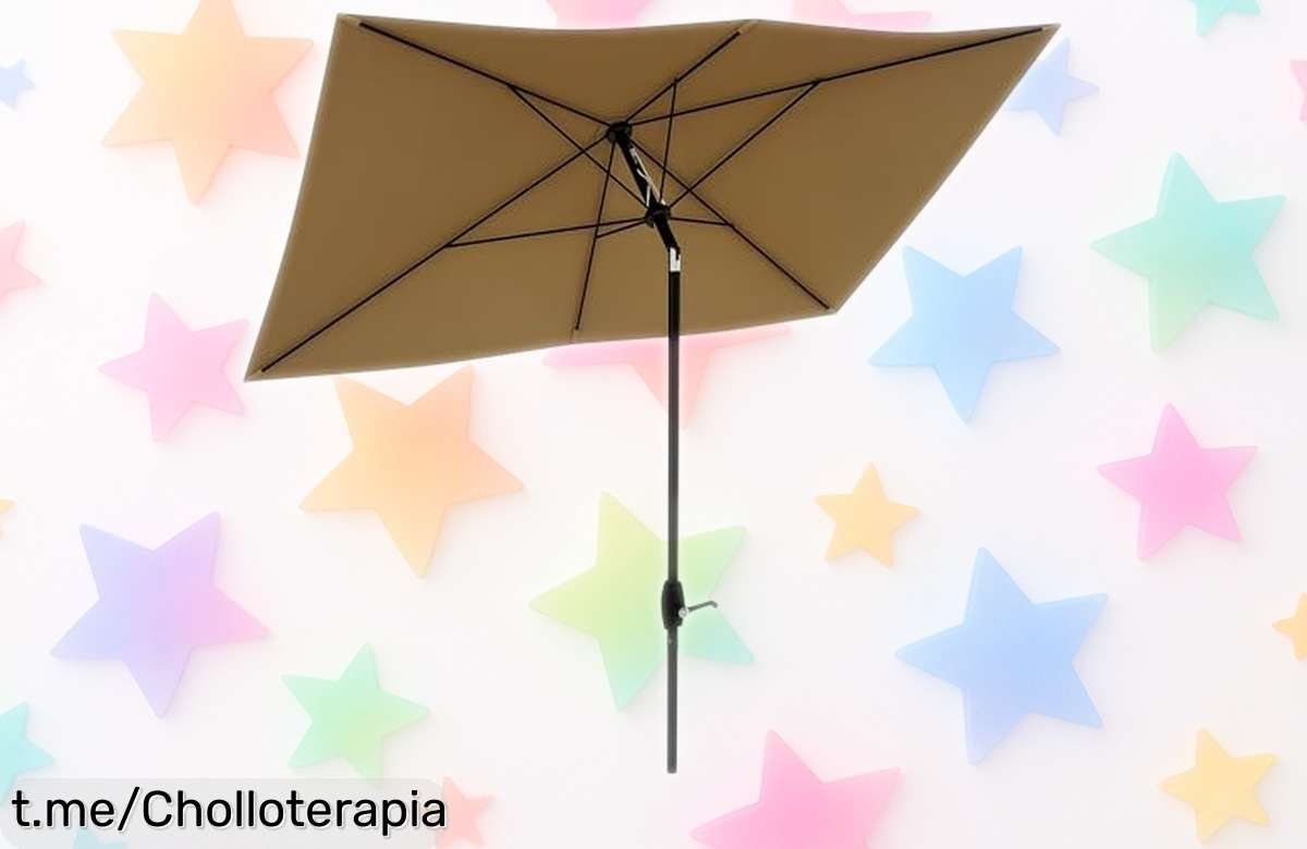Sombrilla para terraza Outsunny de 3×2 m con protección UV50+ y manivela, ¡disfruta del sol sin preocupaciones a un precio que es todo un regalo!