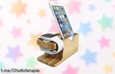Soporte Spigen de madera para cargar tu Apple Watch Ultra: ¡ofertón sorprendente que mantendrá todo ordenado y seguro mientras recargas!
