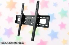 Soporte de pared fijo universal para tele en acero resistente, super chollo que aguanta sin problemas y ahora a un precio increíblemente bajo. ¡No te lo pierdas!