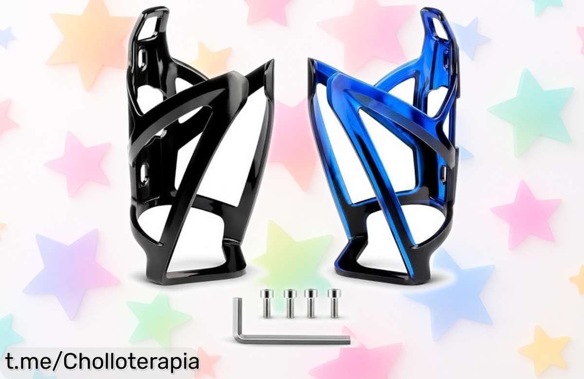Soporte universal para botellas de bici, super resistente y ofertón perfecto para dos bicicletas: no te quedes sin hidratarte en cada ruta ¡Consíguelo ya!
