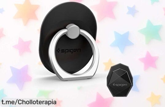 Sorprendente soporte anillo Spigen Style Ring, resistente y versátil: disfruta de tus vídeos sin manos y llévatelo en el coche a un precio que es una auténtica ganga. ¡No te lo pierdas!