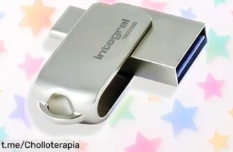 Súper rápida memoria USB Integral Flash 128GB con doble conector giratorio, ¡un ofertón que hará volar tus archivos! No te lo pierdas, aprovecha esta oportunidad.