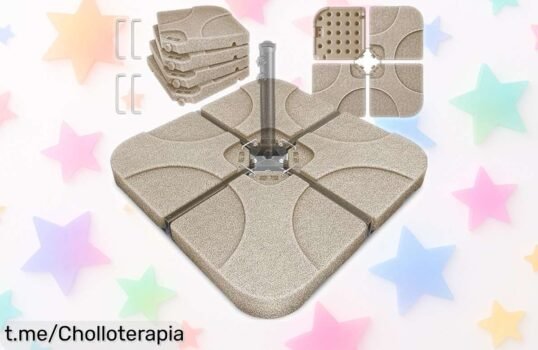 Súper soporte para sombrilla KESSER® de 4 piezas: estabilidad máxima y protección con un ofertón que mantendrá tu terraza a salvo. ¡No te lo pierdas!