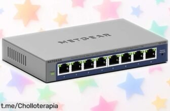 Switch de 8 puertos Netgear GS108E a precio regalado, con montaje en pared o mesa para conectar todo rápido y seguro; ¡apúntate antes que se agote esta oferta increíble!