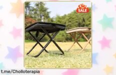 Taburete plegable portátil súper ligero para camping y viajes, ¡aprovecha este chollazo antes que desaparezca! Lleva la comodidad contigo a cualquier lugar.