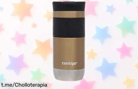 Taza térmica Contigo Byron Autoseal que mantiene el café caliente 7 horas y se limpia con facilidad, ¡no dejes pasar este chollo imprescindible para tu rutina diaria!
