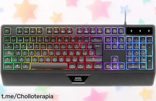 Teclado gaming Mars Gaming MK124 con luces FRGB y teclas rápidas a un precio locamente bajo, ¡prepárate para llevar tus partidas al siguiente nivel!