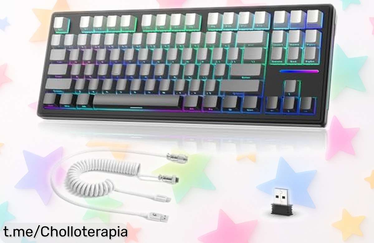 Teclado mecánico MAMBASNAKEx Attack Shark M87 TKL, un chollo brutal que querrás llevar a todas tus batallas. Personalízalo y disfruta de RGB alucinante sin cables ya mismo.
