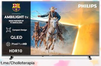 Tele 40” Philips Ambilight 40PQS6901 con QLED y Dolby Atmos: ¡Chollo de imagen espectacular a precio loco que hará vibrar tus noches de cine en casa!