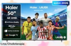 Tele Haier K85 de 50” con Google TV y sonido Dolby a precio loco, ideal para disfrutar de tus películas y juegos como nunca; ¡aprovéchalo antes que se acabe!