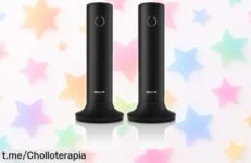 Teléfono fijo inalámbrico Philips M4502B/34 con pantalla fácil de leer y altavoz manos libres, ¡un ofertón a precio tirado que no te puedes perder para estar siempre conectado!