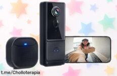 Timbre inalámbrico con cámara 1080P y detección humana, la seguridad que mereces a un precio reducido: asegúrate de proteger tu hogar sin complicaciones y disfruta ya del ahorro.