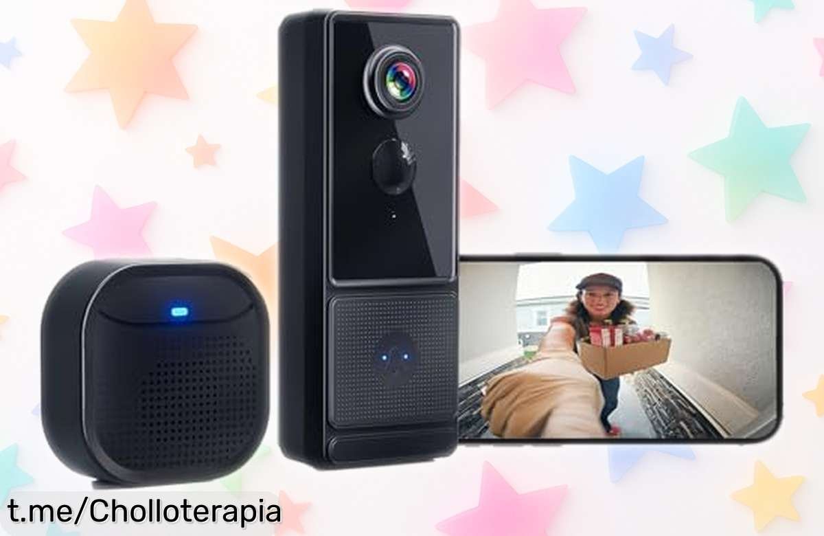 Timbre inalámbrico con cámara 1080P y detección humana, la seguridad que mereces a un precio reducido: asegúrate de proteger tu hogar sin complicaciones y disfruta ya del ahorro.