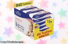 Toallitas Dodot Sensitive para bebé, ¡ofertón espectacular de 15 paquetes! Cuida la piel delicada y limpia a fondo sin irritar. Aprovéchalo ya antes que se agoten.