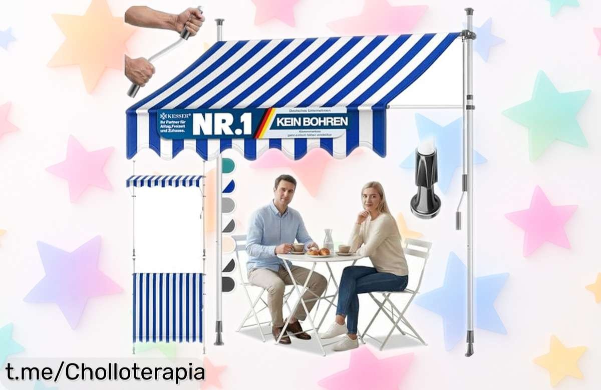 Toldo KESSER® para balcón con manivela y resistencia al agua a un precio que está regalado, disfruta del verano bajo la sombra que tú elijas antes de que se agoten.