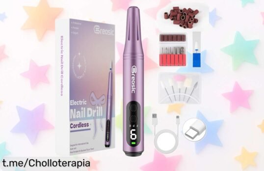Torno para uñas profesional 35000 RPM con kit 12 en 1 a precio de ganga, ¡dale vida a tu manicura y pedicura casera antes que se agote!