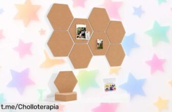 Transforma tu espacio con el tablón hexagonal de corcho Uoisaiko, pack de 8 en un ofertón que te ayudará a organizar tus ideas y darle brillo a tu vida.
